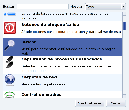 Añadiendo un applet al panel