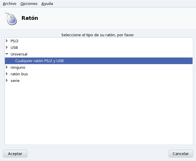 Eligiendo un ratón diferente