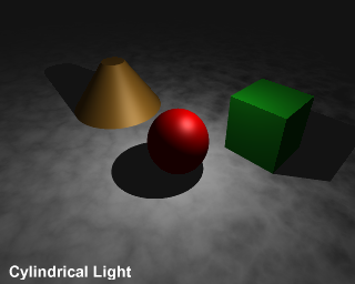 cylindrical light render