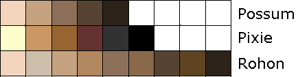 palette couleur chair
