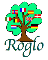 Roglo logo, a tree with flags.