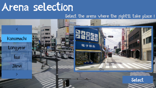 Arena selection