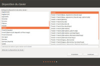 Ubuntu - Écran 6 - Choix du clavier