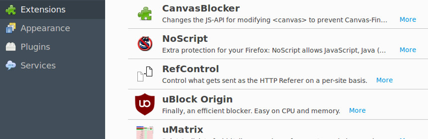 Modules Firefox