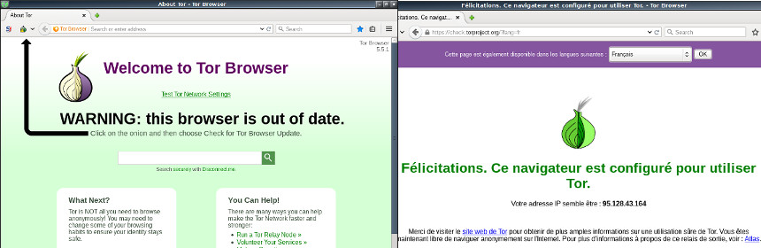 Tor Browser - fenêtres