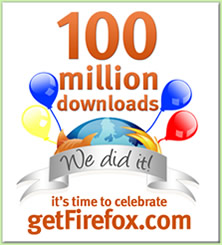 Illustration pour les 100 millions de Firefox